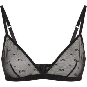 Dolce & Gabbana jacquard tulle triangle bra