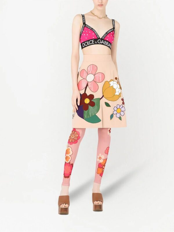 Dolce & Gabbana  sequin embellished logo trim bra top - Image 2