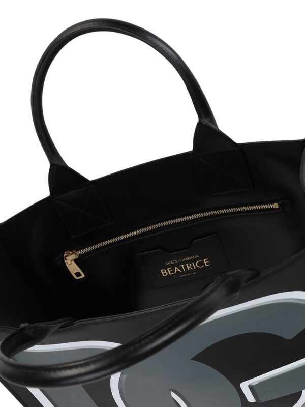 Dolce & Gabbana DG Daily logo-print calf leather shopper bag - Image 4