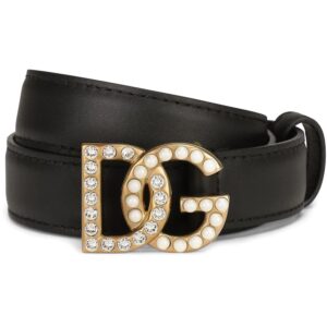 Dolce & Gabbana  logo-plaque studded belt