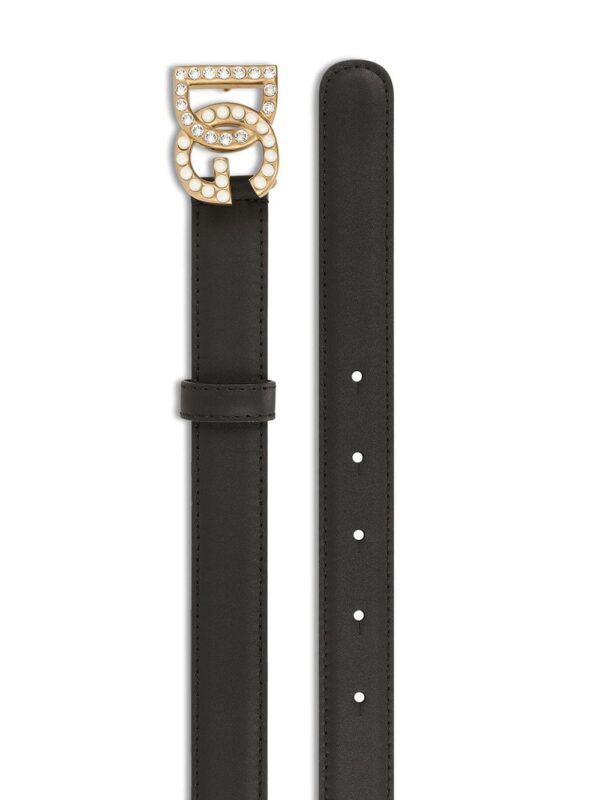 Dolce & Gabbana  logo-plaque studded belt - Image 2