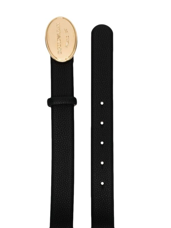 Emporio Armani  engraved-logo buckle belt - Image 2