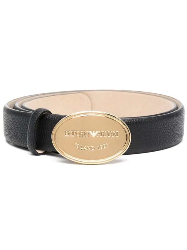 Emporio Armani  engraved-logo buckle belt