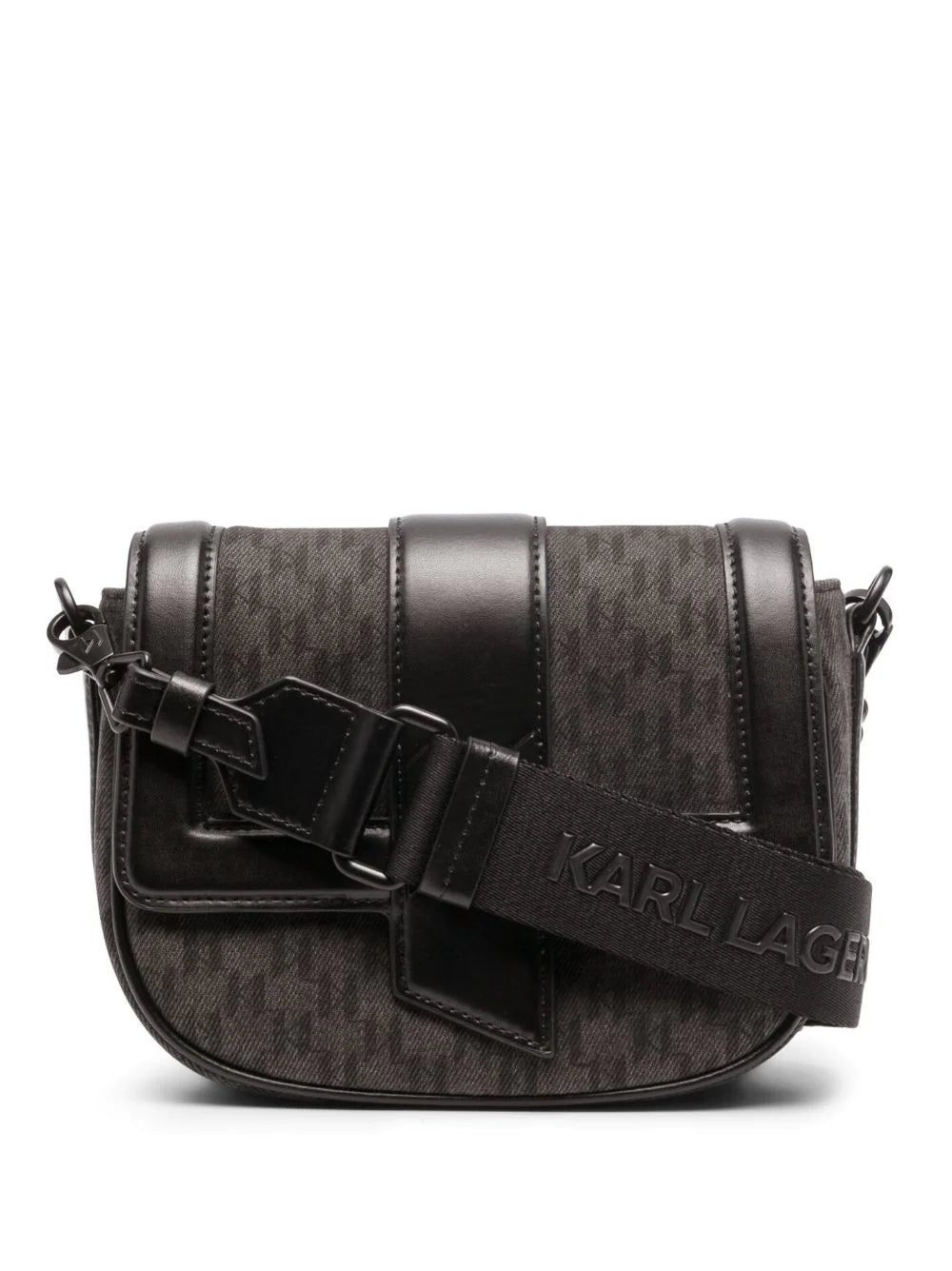 Karl Lagerfeld K/Saddle monogram shoulder bag Highlights