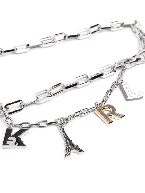 Karl Lagerfeld  letter-charm chain belt - Image 2