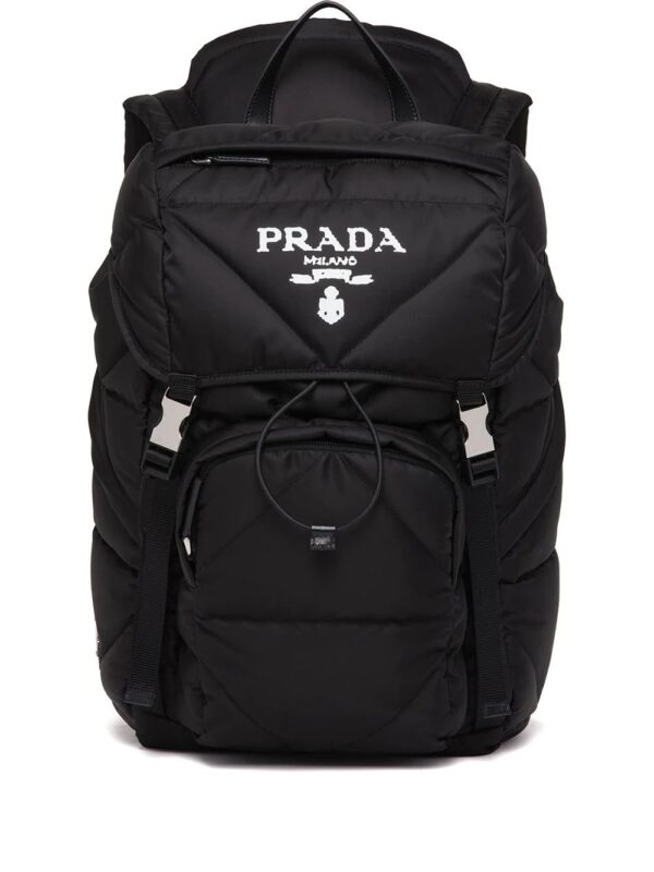 Prada Re-Nylon logo-plaque backpack