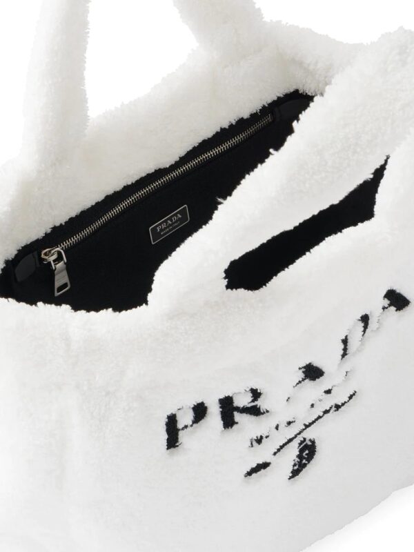 Prada  logo-print terry-cloth tote bag - Image 5
