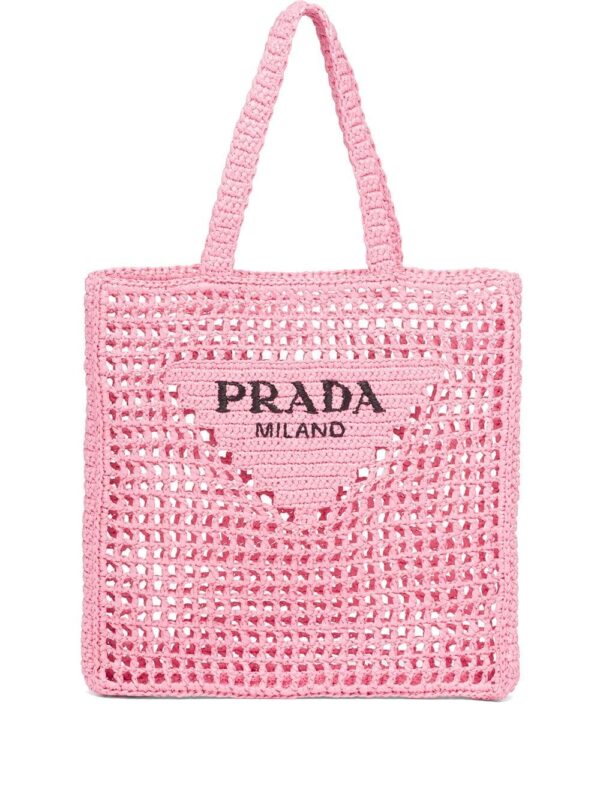 Prada woven tote bag
