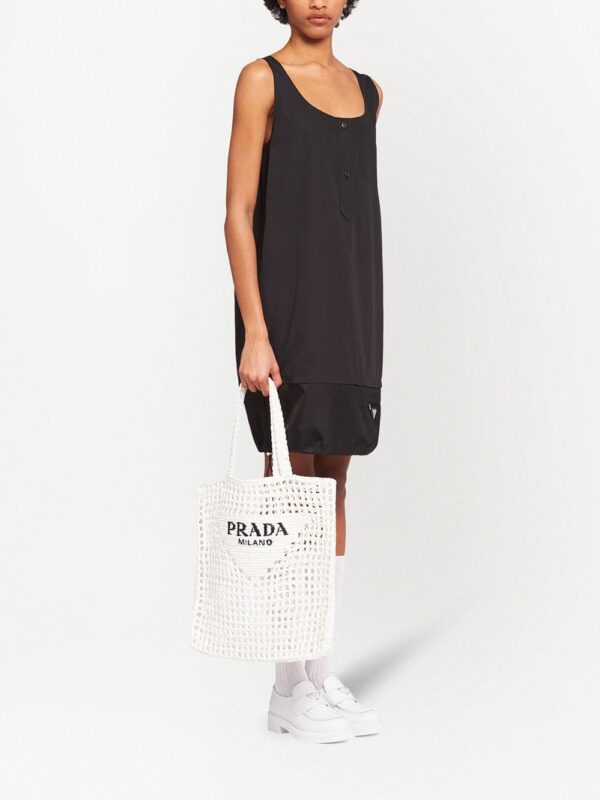Prada logo-print raffia tote bag - Image 2
