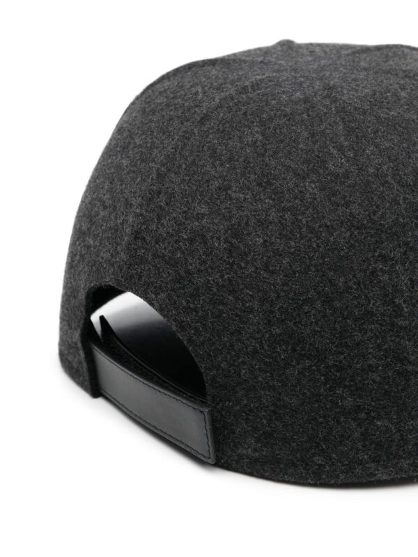 Prada triangle-logo felt baseball cap - Image 2