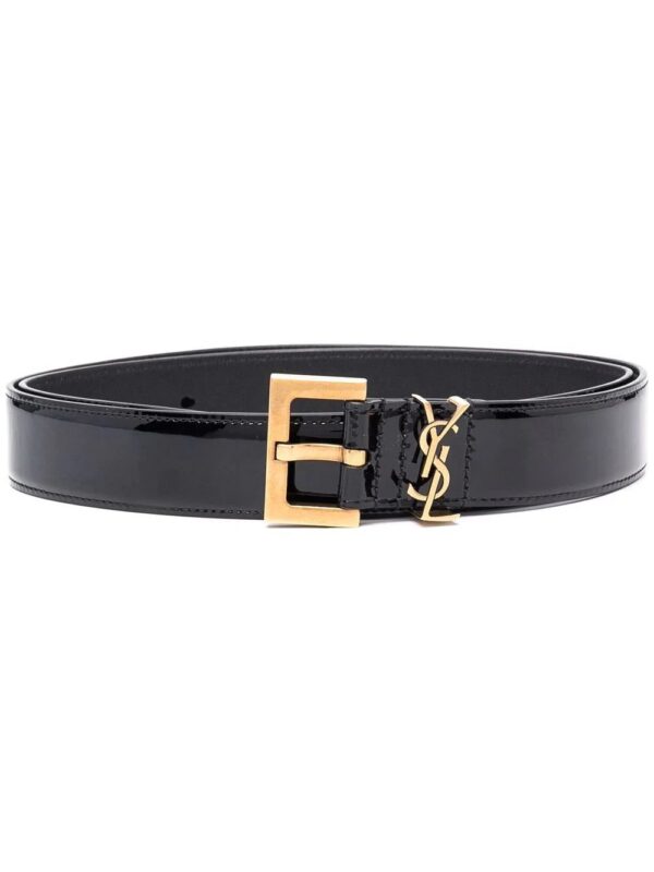 Saint Laurent  monogram plaque belt