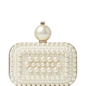Jimmy Choo Micro Cloud pearl-embellished clutch bag