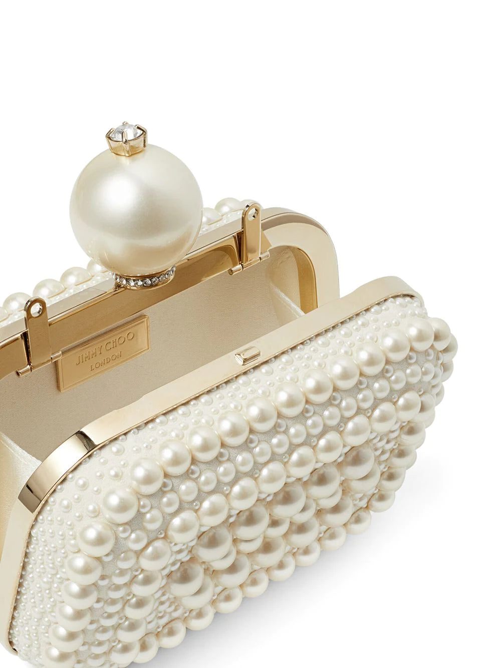 Jimmy Choo Micro Cloud pearl-embellished clutch bag - Image 4