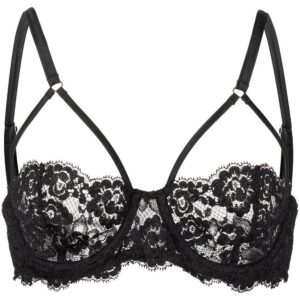 Fleur Du Mal  Foxy lace half-cup bra