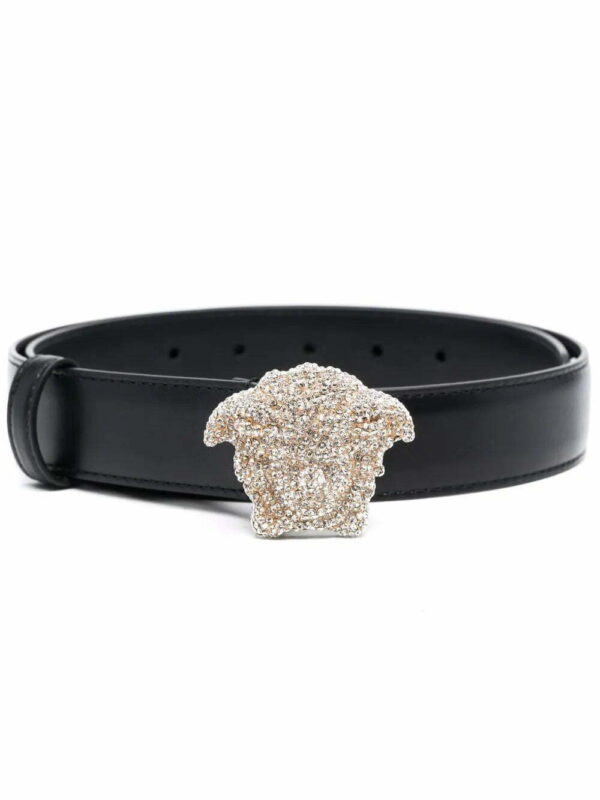 Versace  La Medusa crystal-embellished belt