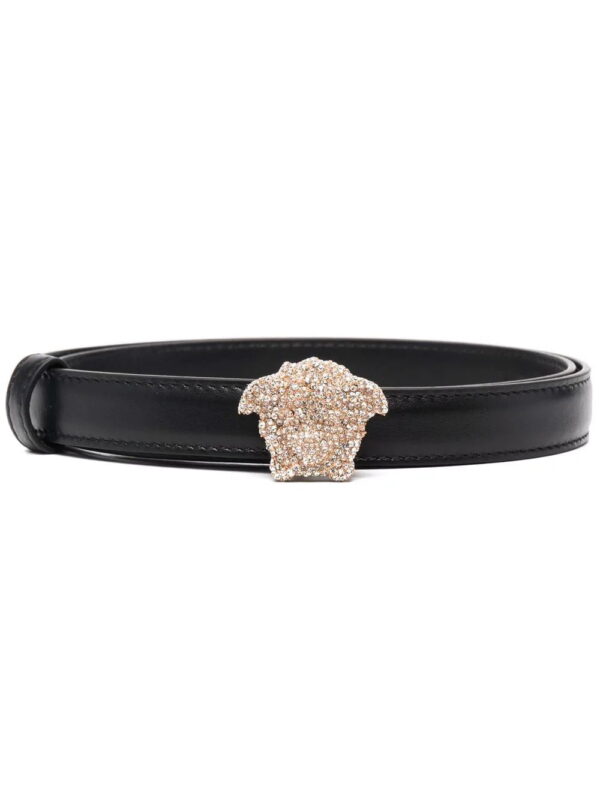 Versace  La Medusa crystal-buckle belt