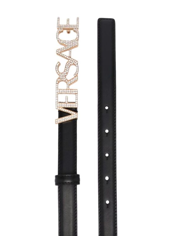 Versace  crystal-embellished logo-plaque belt - Image 2