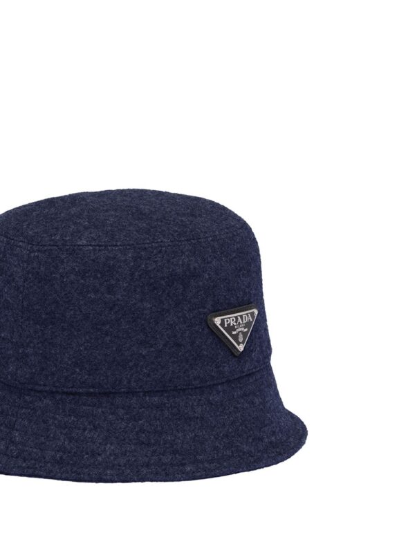 Prada logo plaque wool bucket hat - Image 2