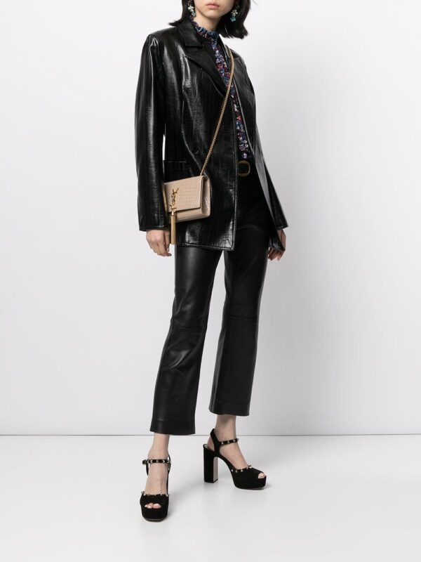 Saint Laurent small Kate croc-effect crossbody bag - Image 2