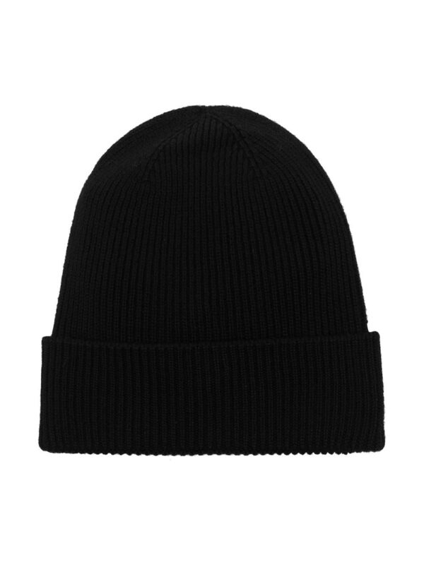 Moncler logo-patch knitted beanie - Image 3