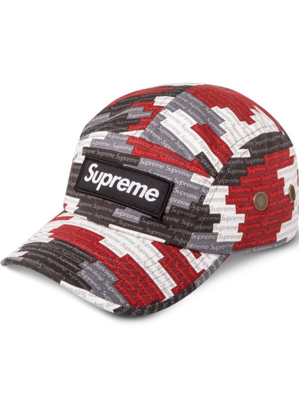Supreme Military logo-print camp cap