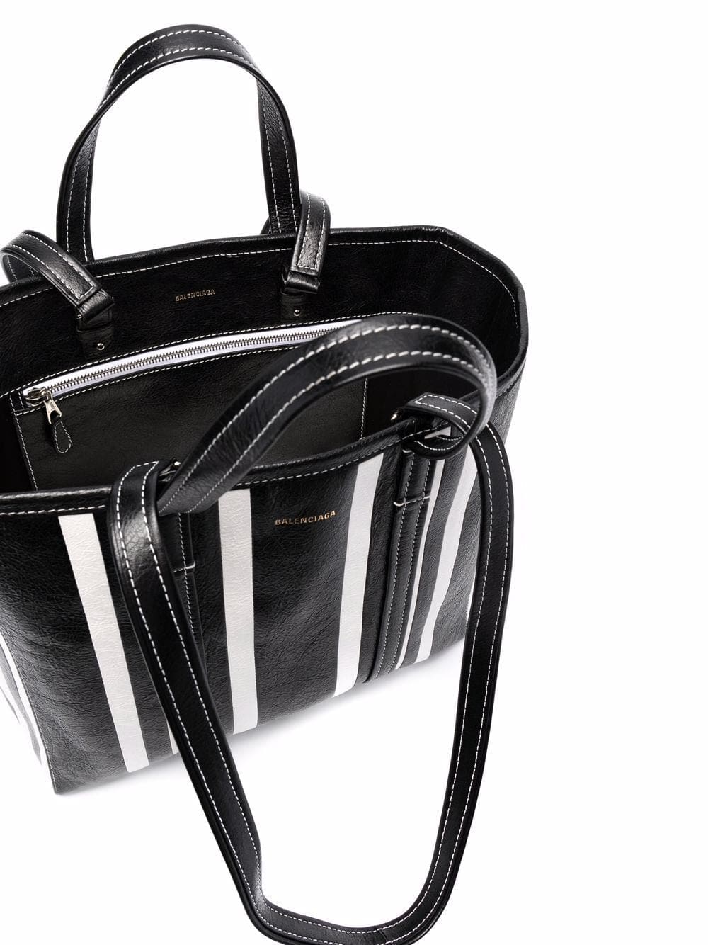 Balenciaga large Barbes East-West striped shopper tote - Image 5