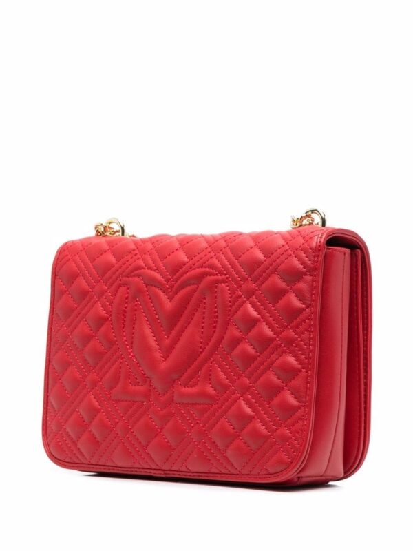 Love Moschino quilted logo-plaque shoulder bag - Image 3