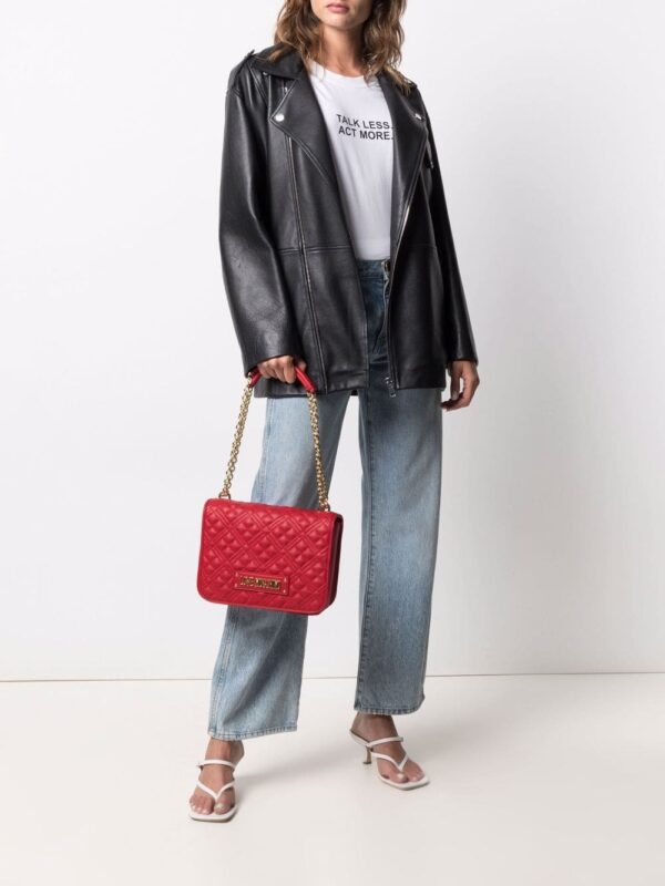 Love Moschino quilted logo-plaque shoulder bag - Image 2