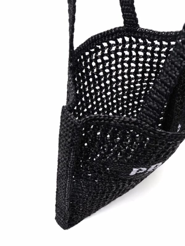 Prada interwoven-design logo-print shoulder bag - Image 5