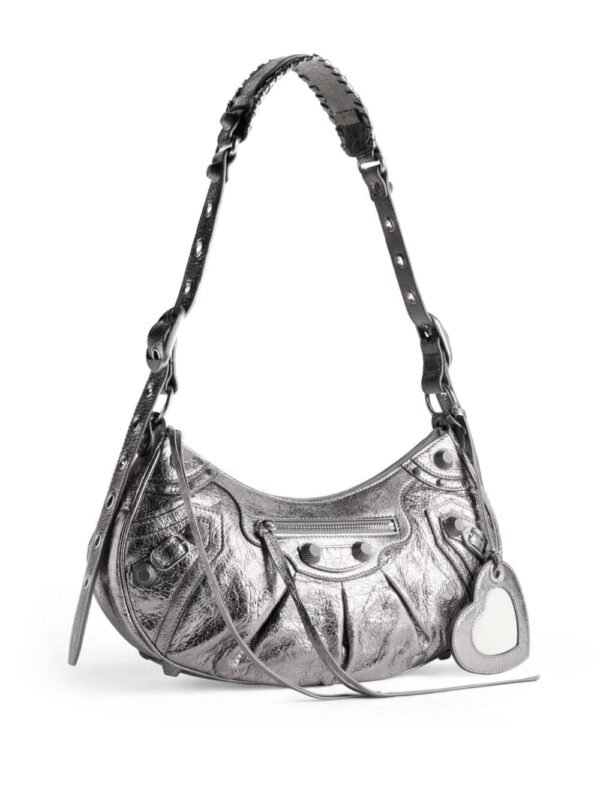 Balenciaga small Le Cagole metallic shoulder bag - Image 4