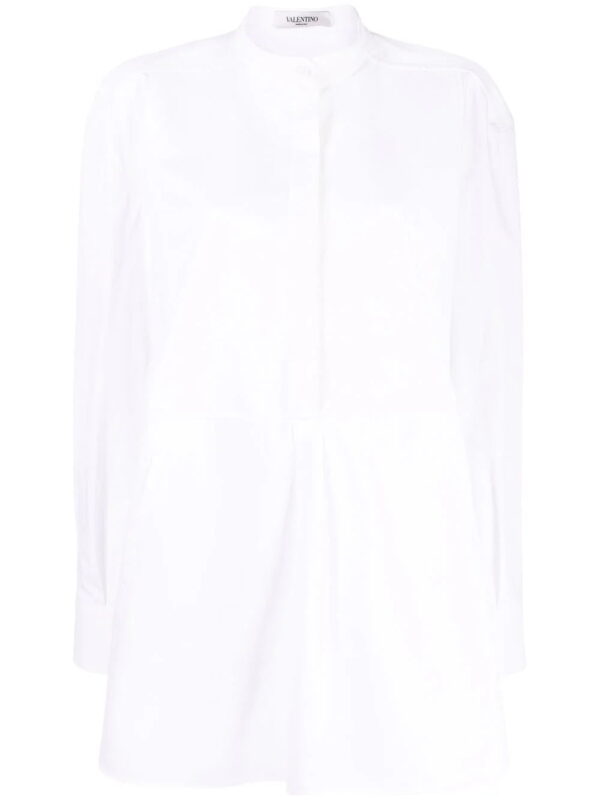 Valentino Garavani  collarless half-button shirt