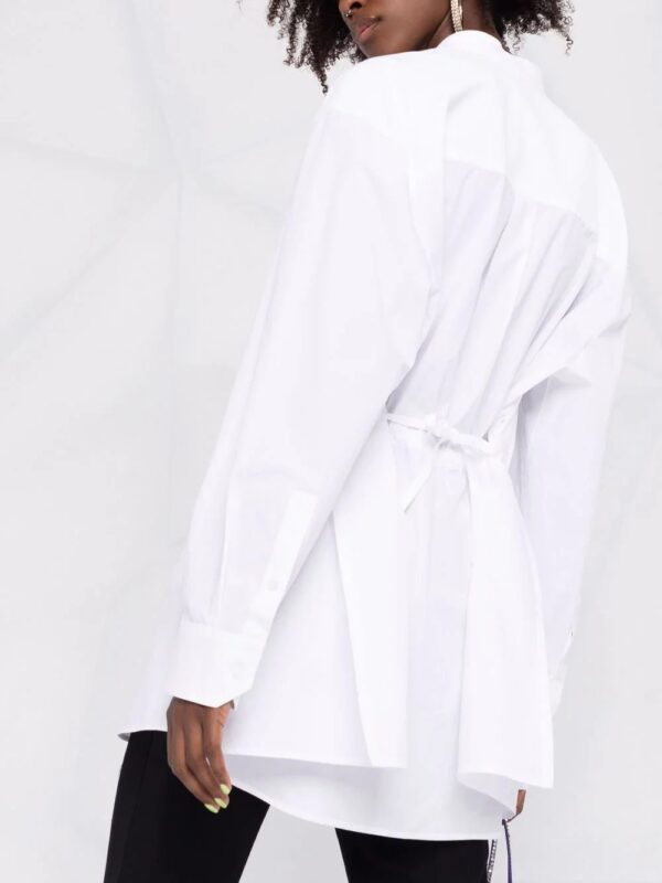 Valentino Garavani  collarless half-button shirt - Image 3