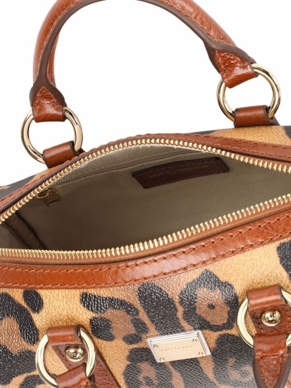 Dolce & Gabbana small Crespo leopard-print satchel bag - Image 5