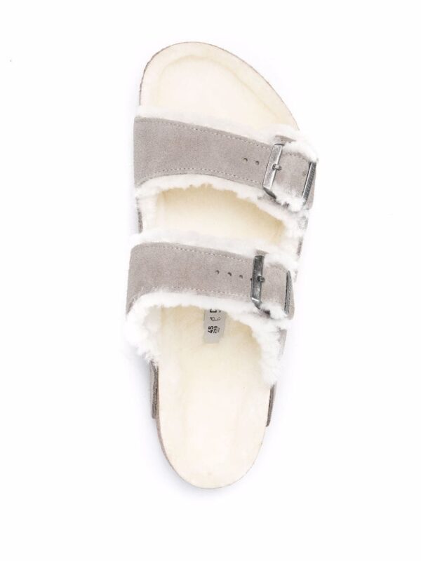 Birkenstock Arizona shearling suede sandals - Image 3