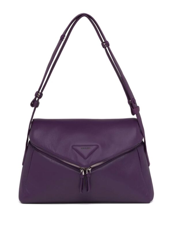 Prada  logo-patch front-flap shoulder bag