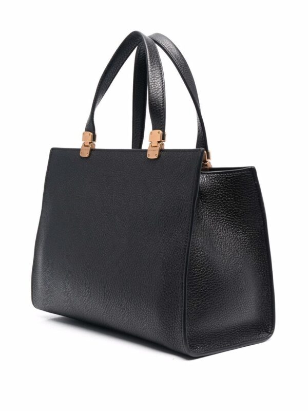 Emporio Armani logo-embossed pebbled tote bag - Image 3