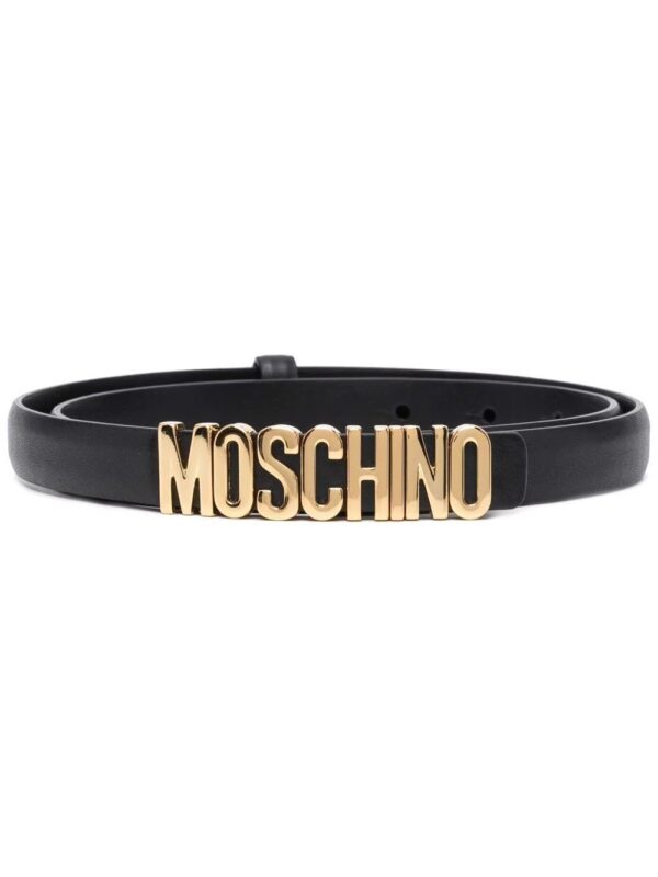 Moschino  logo-lettering leather belt