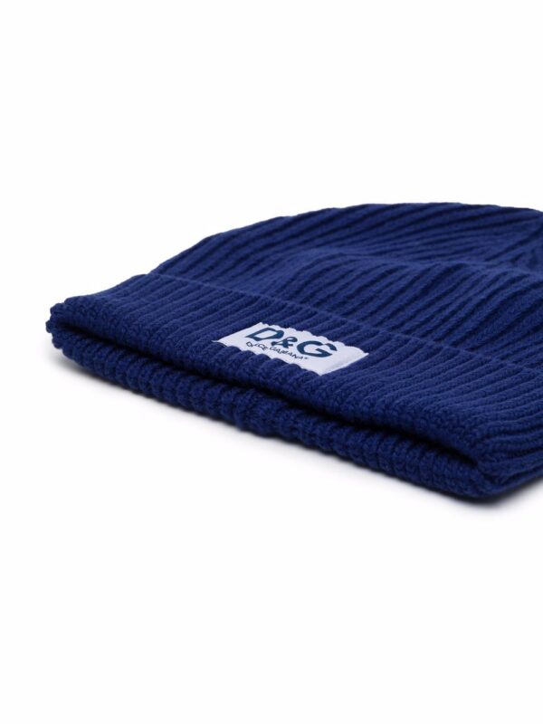 Dolce & Gabbana logo-patch wool beanie - Image 2