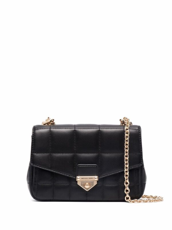 Michael Michael Kors logo-engraved quilted shoulder bag