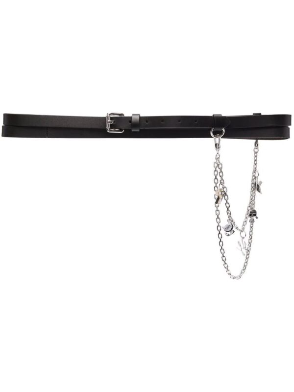 Karl Lagerfeld  charm leather belt