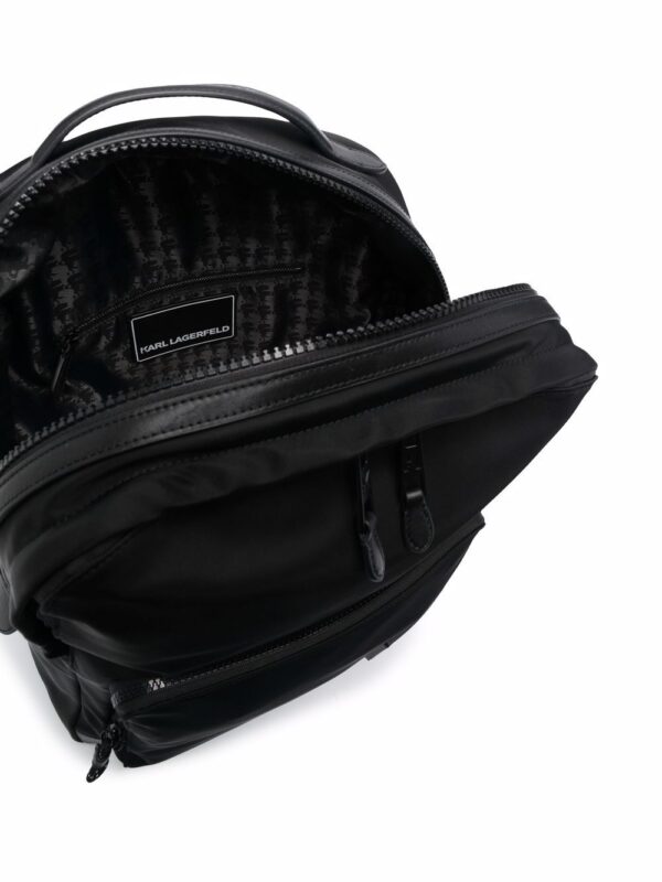 Karl Lagerfeld Ikonik logo-patch backpack - Image 5