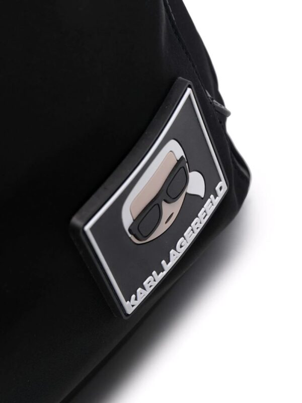 Karl Lagerfeld Ikonik logo-patch backpack - Image 4