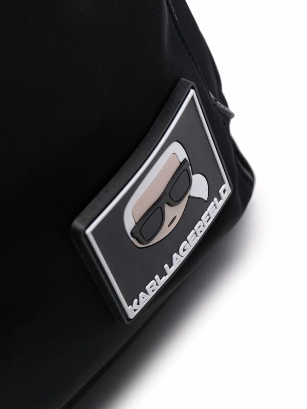 Karl Lagerfeld Ikonik logo-patch backpack - Image 4