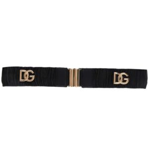 Dolce & Gabbana  logo-plaque ruched belt