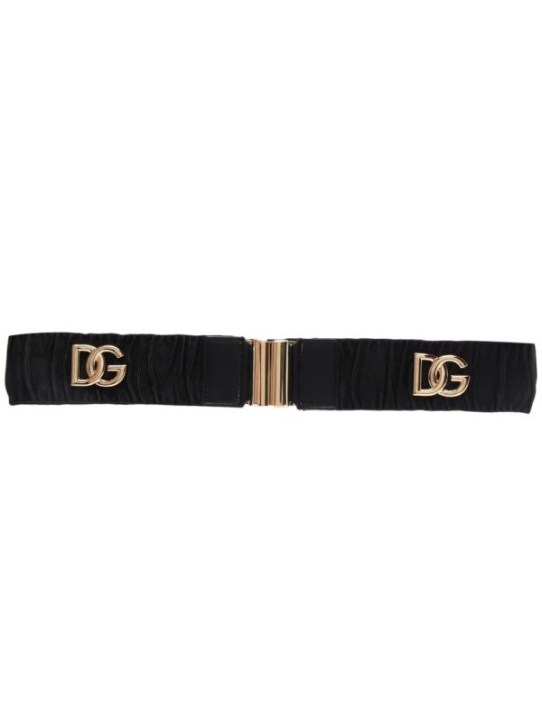 Dolce & Gabbana  logo-plaque ruched belt