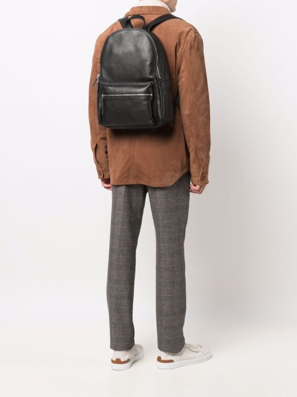 Orciani logo-plaque leather backpack - Image 2