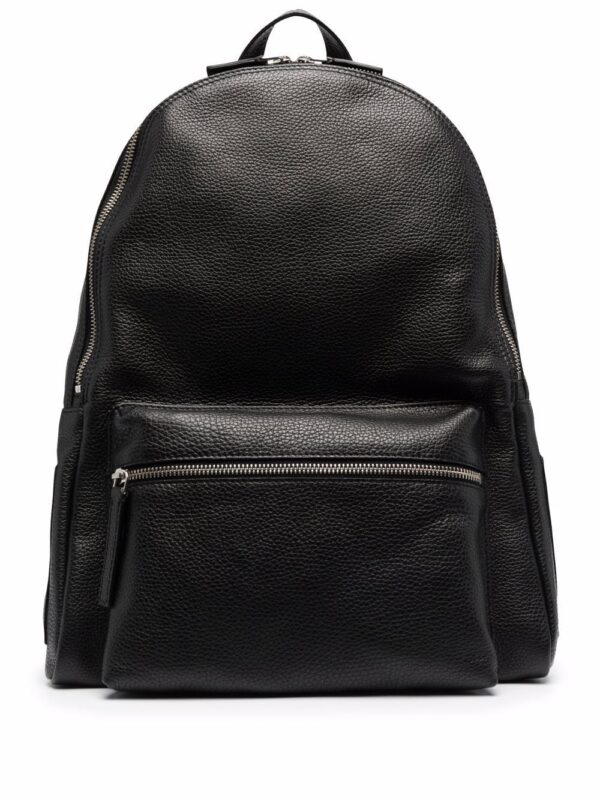 Orciani logo-plaque leather backpack