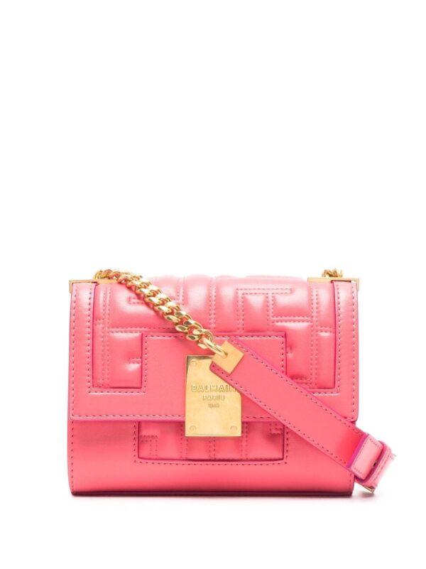 Balmain small 1945 monogram quilted shoulder bag