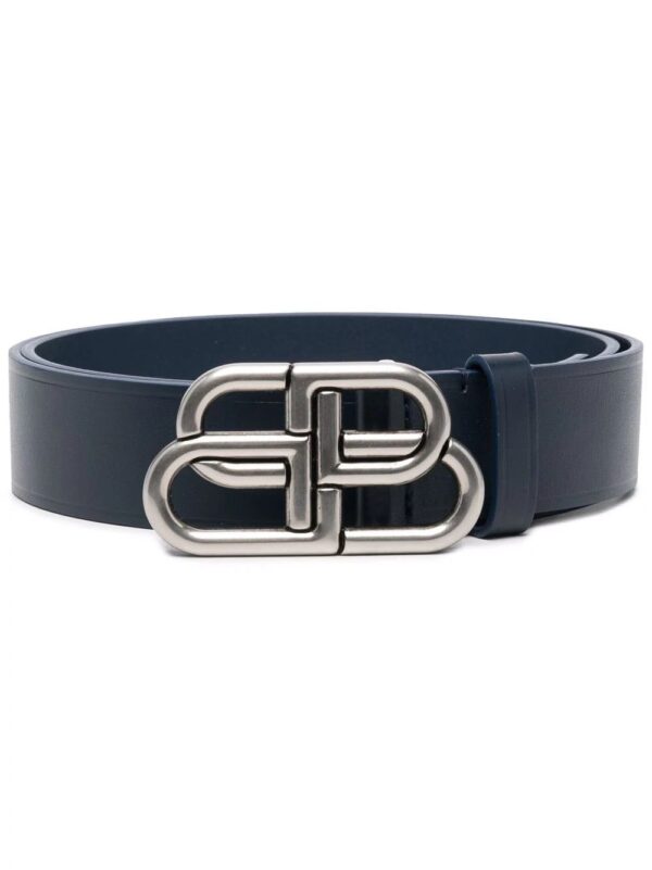 Balenciaga  logo-buckle leather belt
