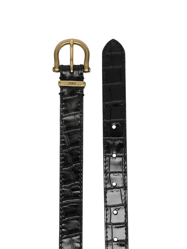 Polo Ralph Lauren  crocodile-embossed leather belt - Image 2